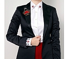 Girl brooch (red skirt)